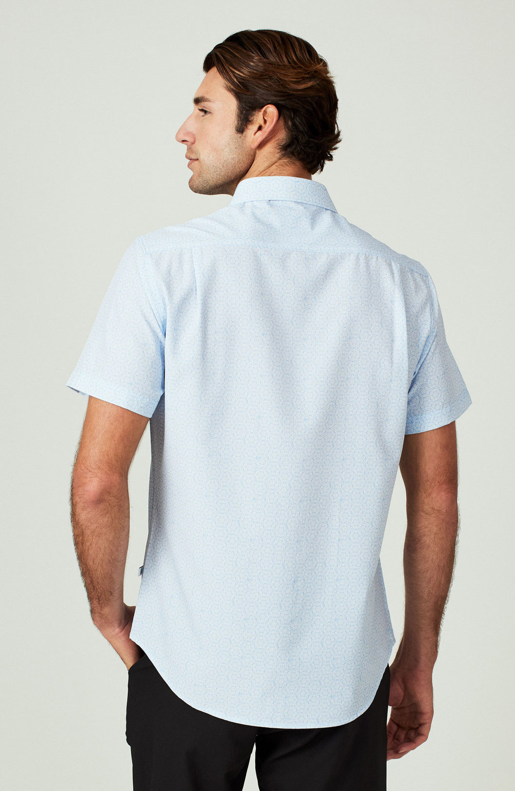 7 Diamonds: Praia Short Sleeve Shirt - LT.BLUE