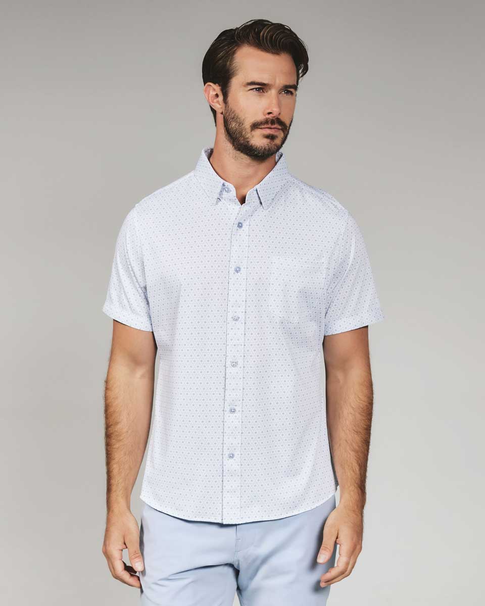 7 Diamonds: Radley Short Sleeve Shirt - LT.BLUE