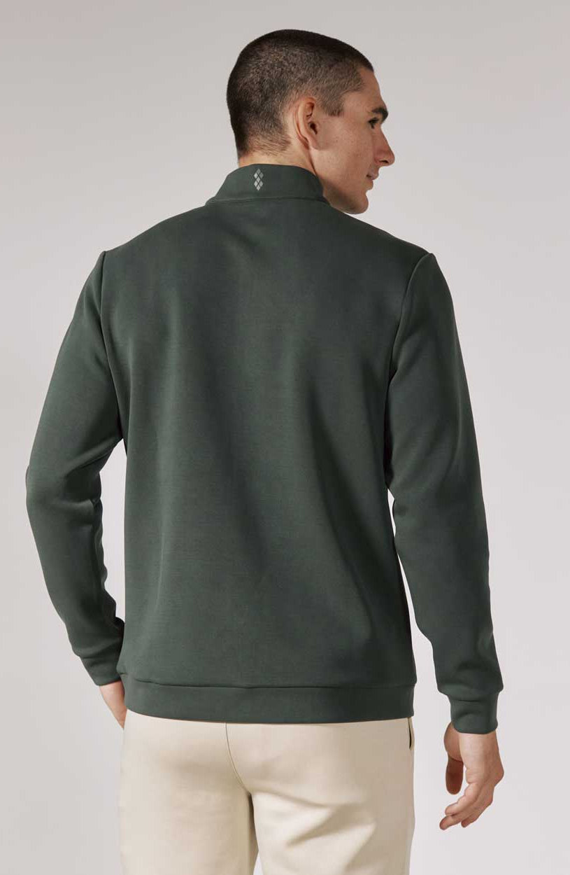 7Diamonds: Rev Quarter-Zip Pullover - BASIL