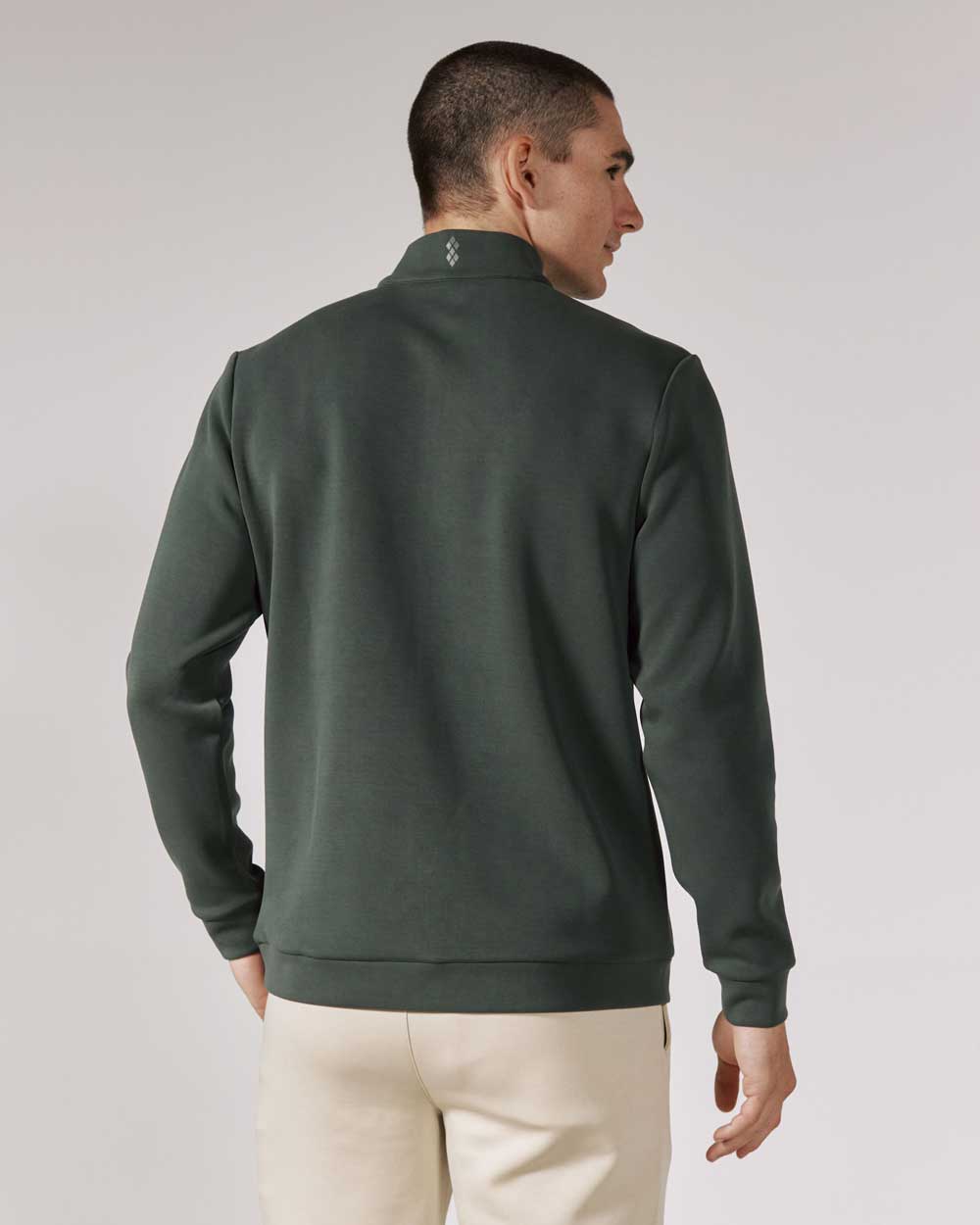 7Diamonds: Rev Quarter-Zip Pullover - BASIL