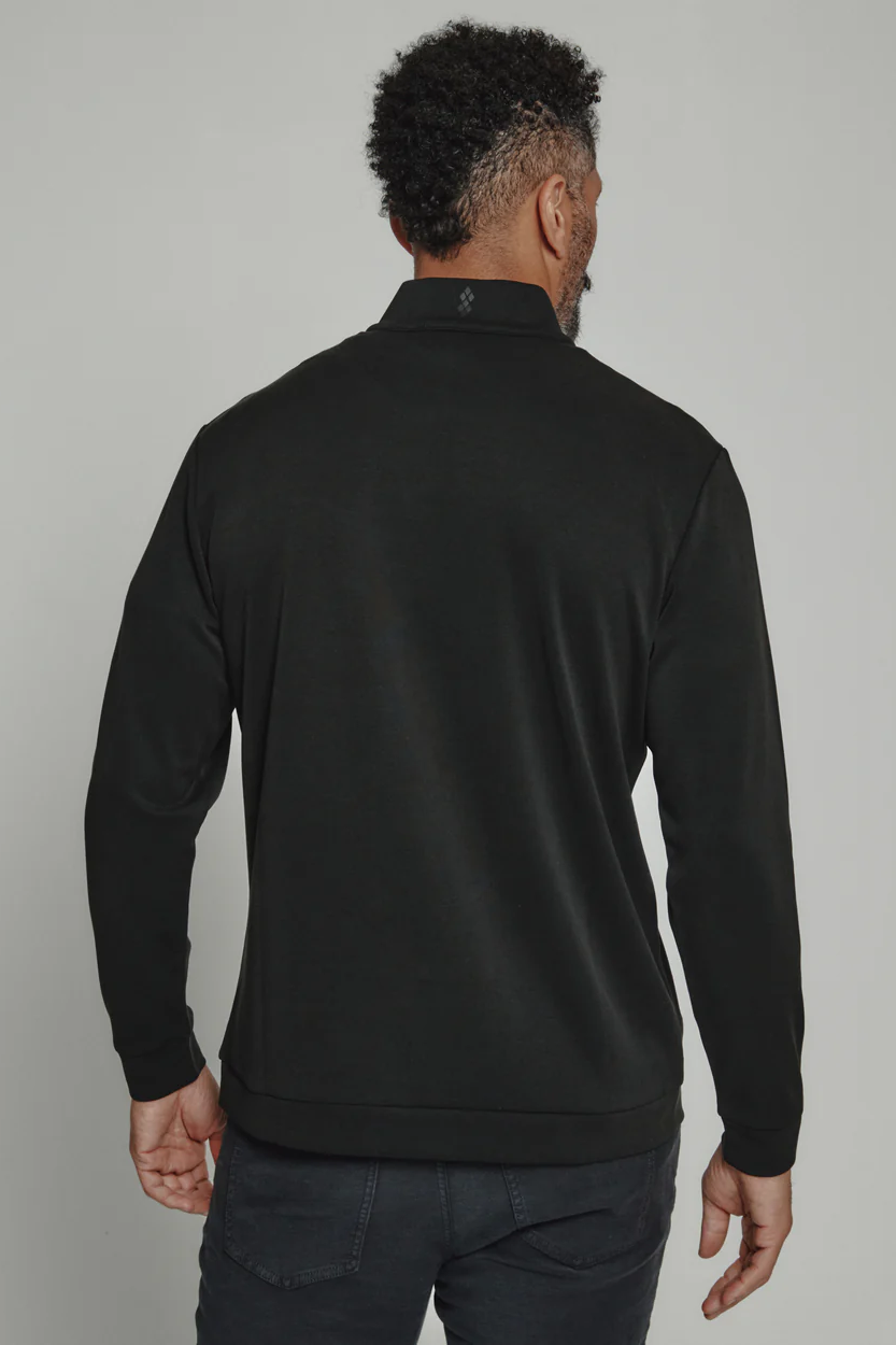 7Diamonds: Rev Quarter-Zip Pullover - BLACK