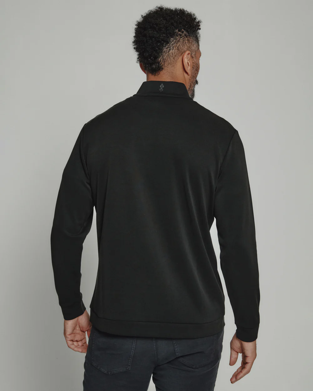7 Diamonds: Rev Quarter-Zip Pullover - BLACK