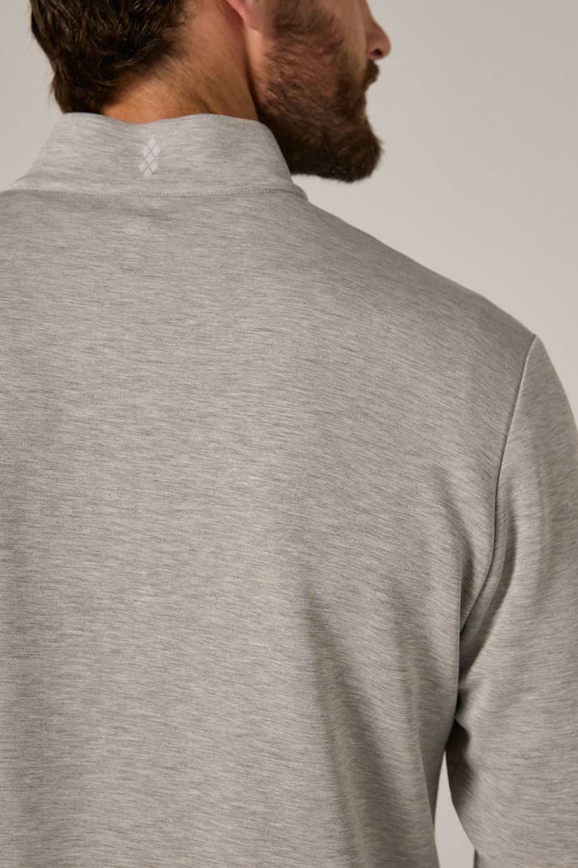 7Diamonds: Rev Quarter-Zip Pullover - HEATHER GREY