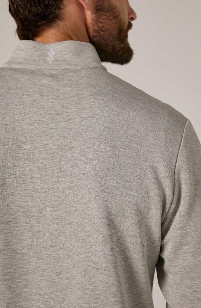 7Diamonds: Rev Quarter-Zip Pullover - HEATHER GREY