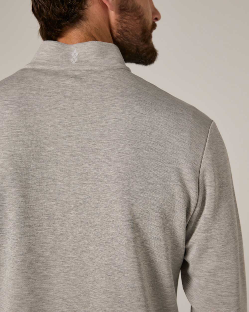 7Diamonds: Rev Quarter-Zip Pullover - HEATHER GREY