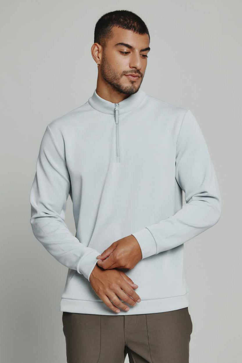 7Diamonds: Rev Quarter-Zip Pullover - PLATINUM