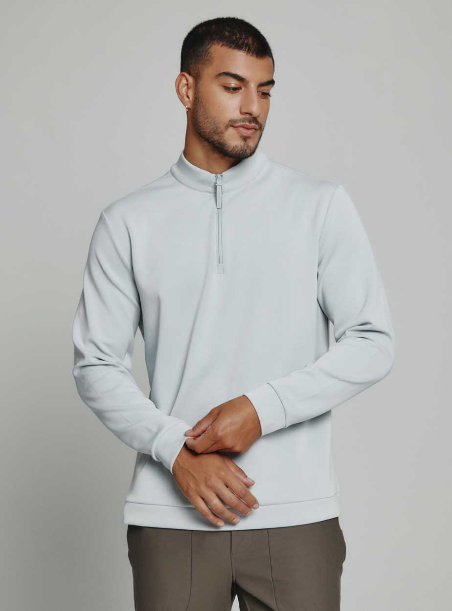 7Diamonds: Rev Quarter-Zip Pullover - PLATINUM