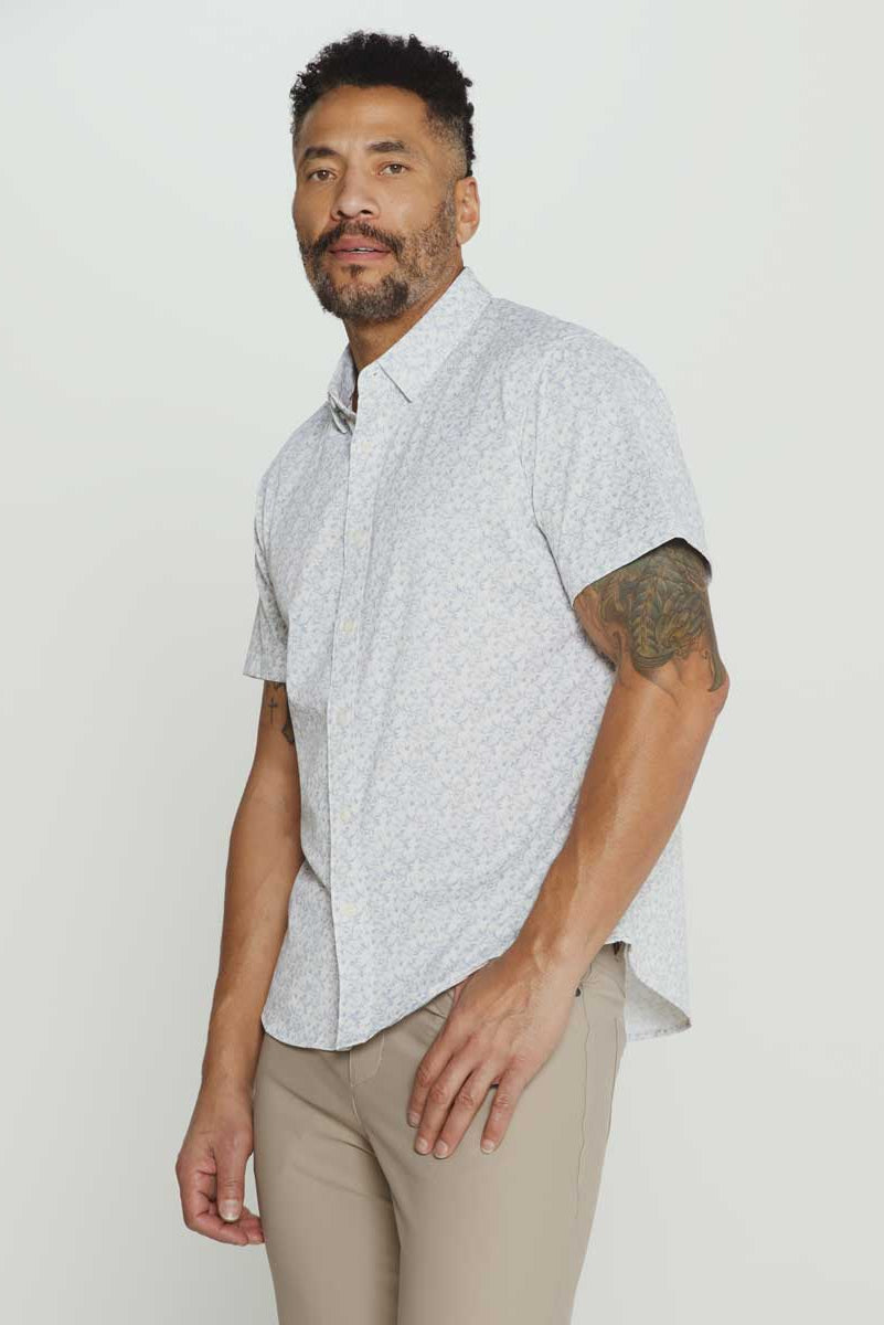 7Diamonds: The Wes Short Sleeve Shirt - BLUE