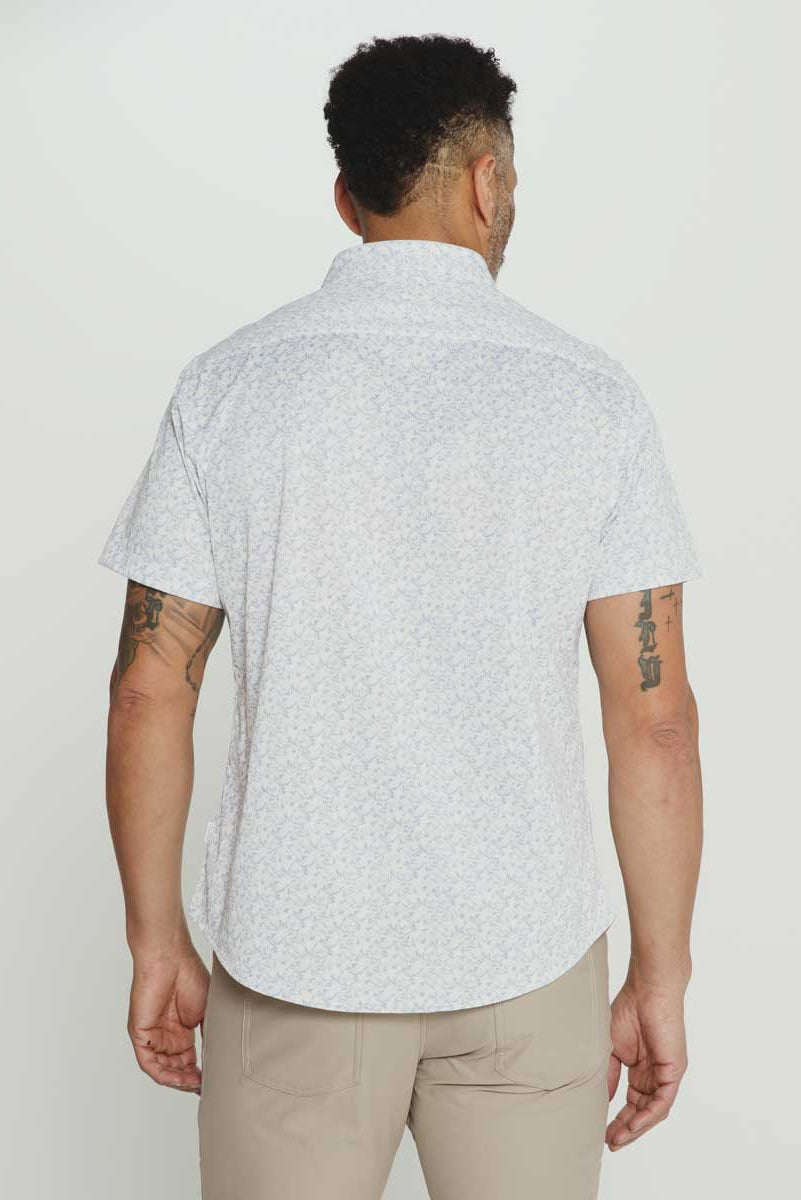 7Diamonds: The Wes Short Sleeve Shirt - BLUE