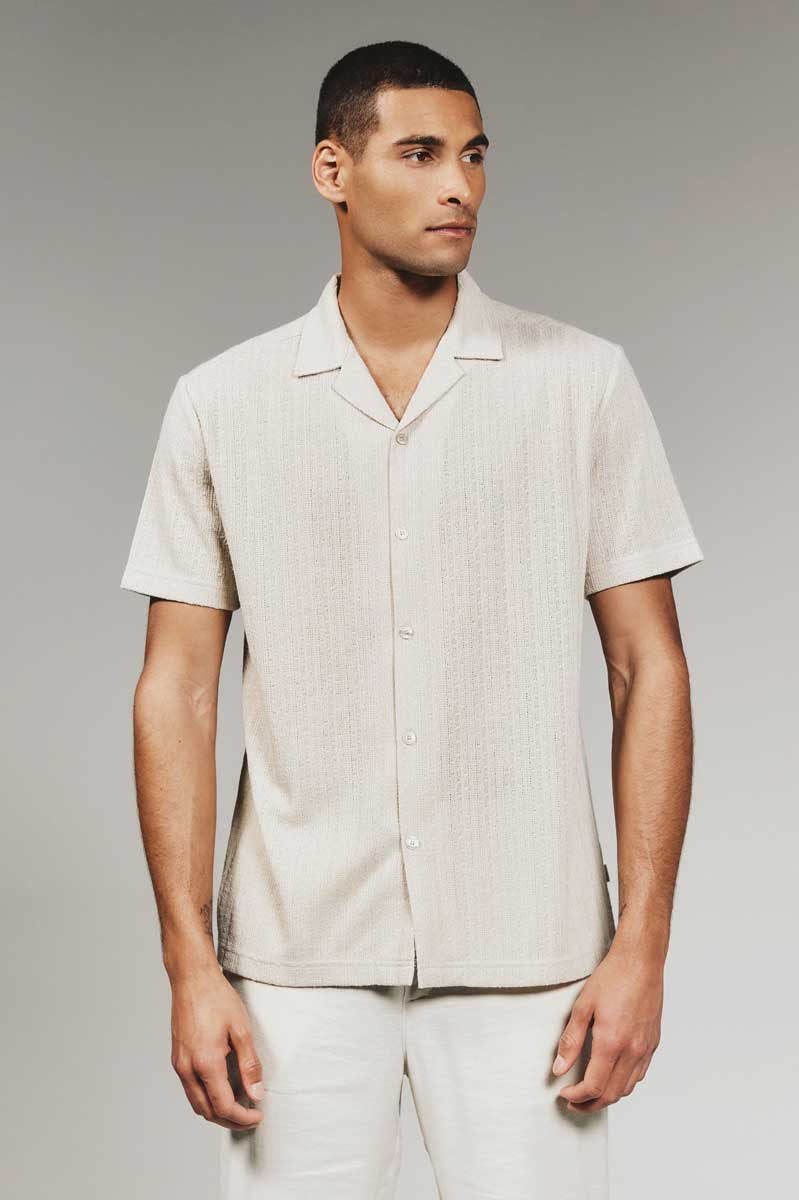 7Diamonds: Thierry Camp Shirt - LT.TAUPE