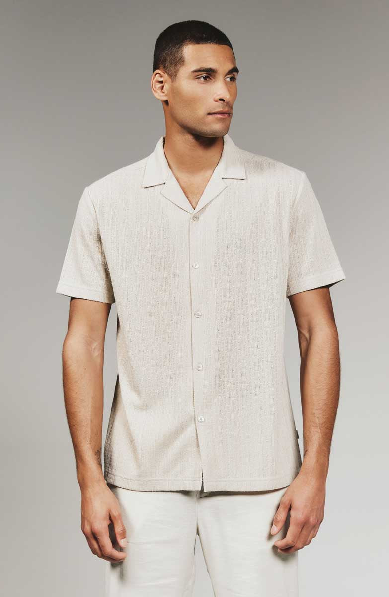 7Diamonds: Thierry Camp Shirt - LT.TAUPE