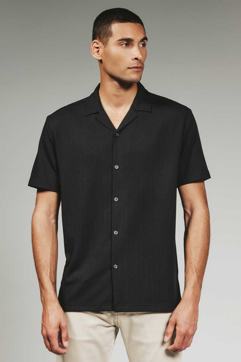 7Diamonds: Vaughn Camp Shirt - BLACK