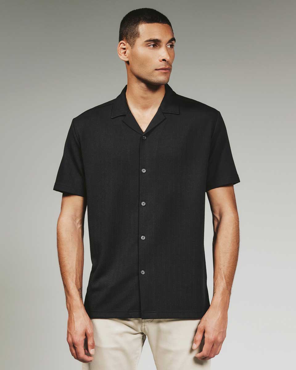 7Diamonds: Vaughn Camp Shirt - BLACK