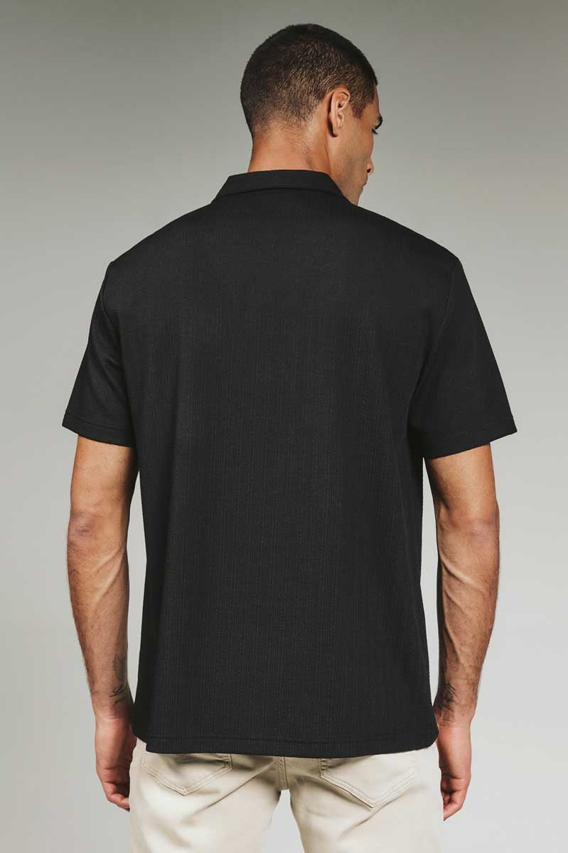 7Diamonds: Vaughn Camp Shirt - BLACK