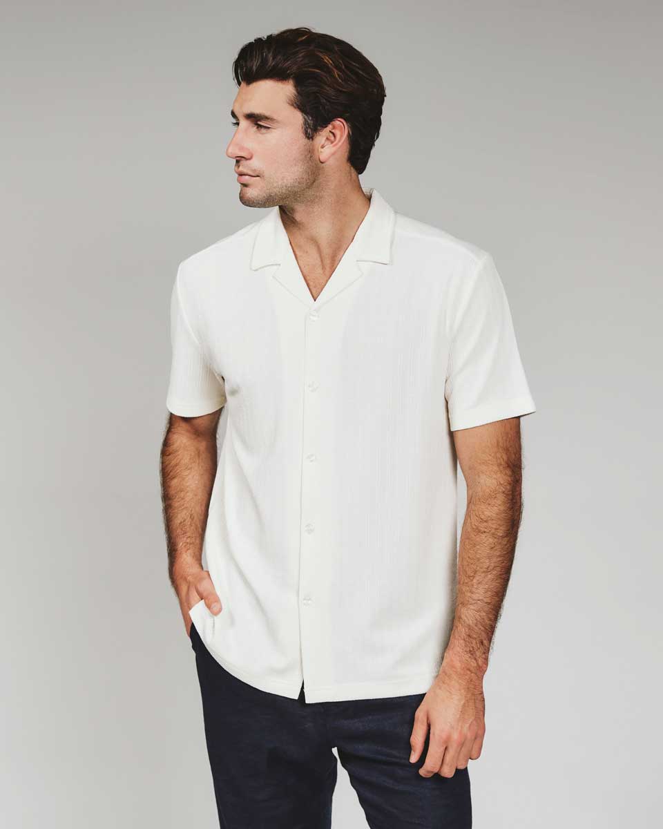 7 Diamonds: Vaughn Camp Shirt - IVORY
