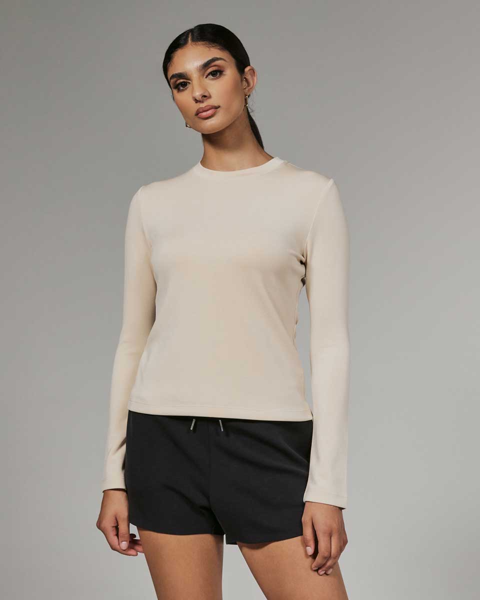 7 Diamonds: Women's Rev Long Sleeve Tee - VANILLA