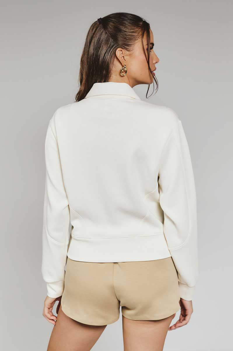 7 Diamonds: Wonen's Rev Polo Pullover - CREAM