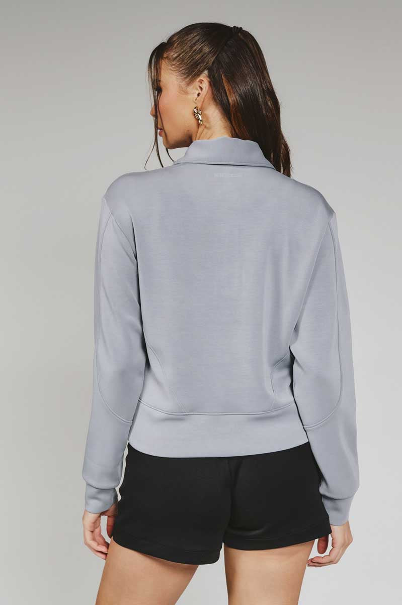 7 Diamonds: Wonen's Rev Polo Pullover - STONEGRY