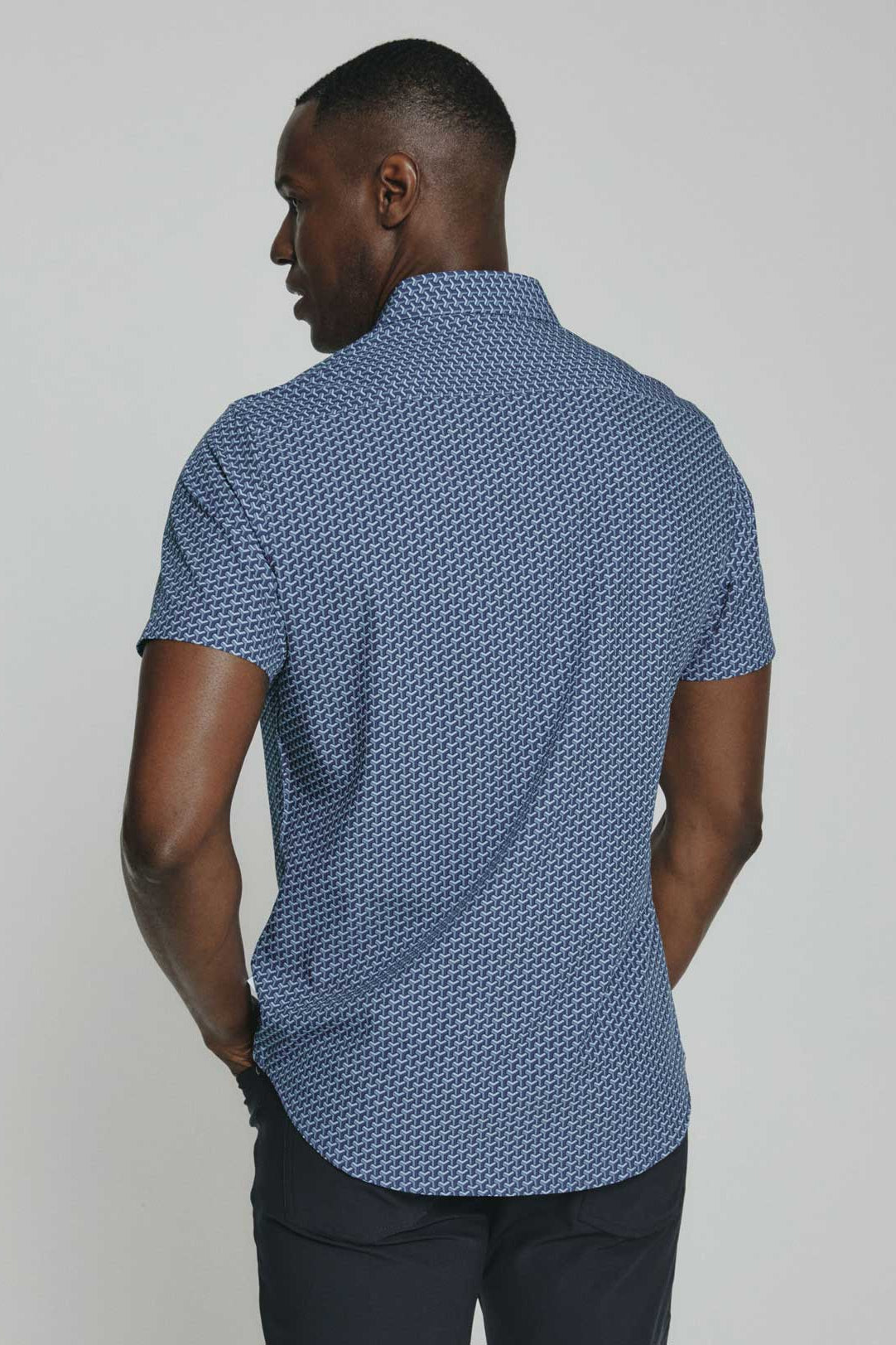 7Diamonds: Wyrie Short Sleeve Shirt - NAVY