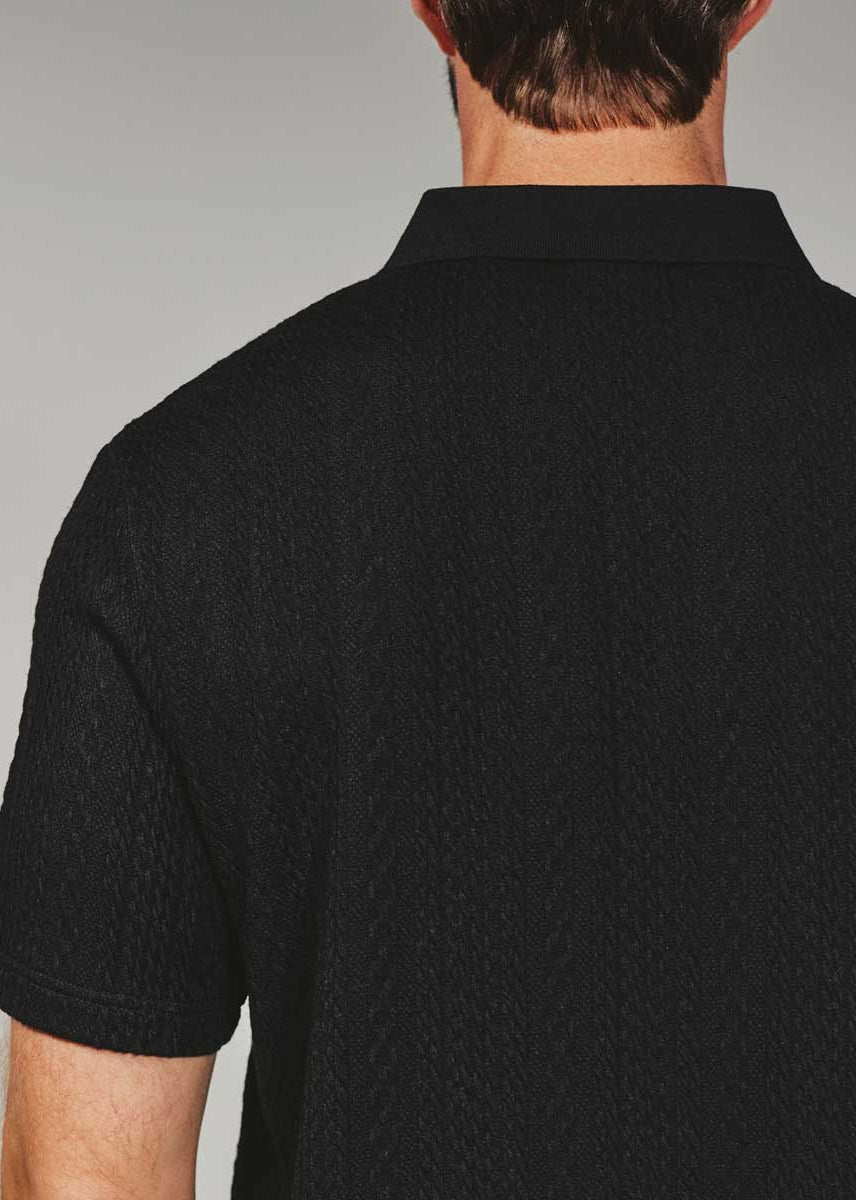 7Diamonds: Zayne Sweater Polo - BLACK