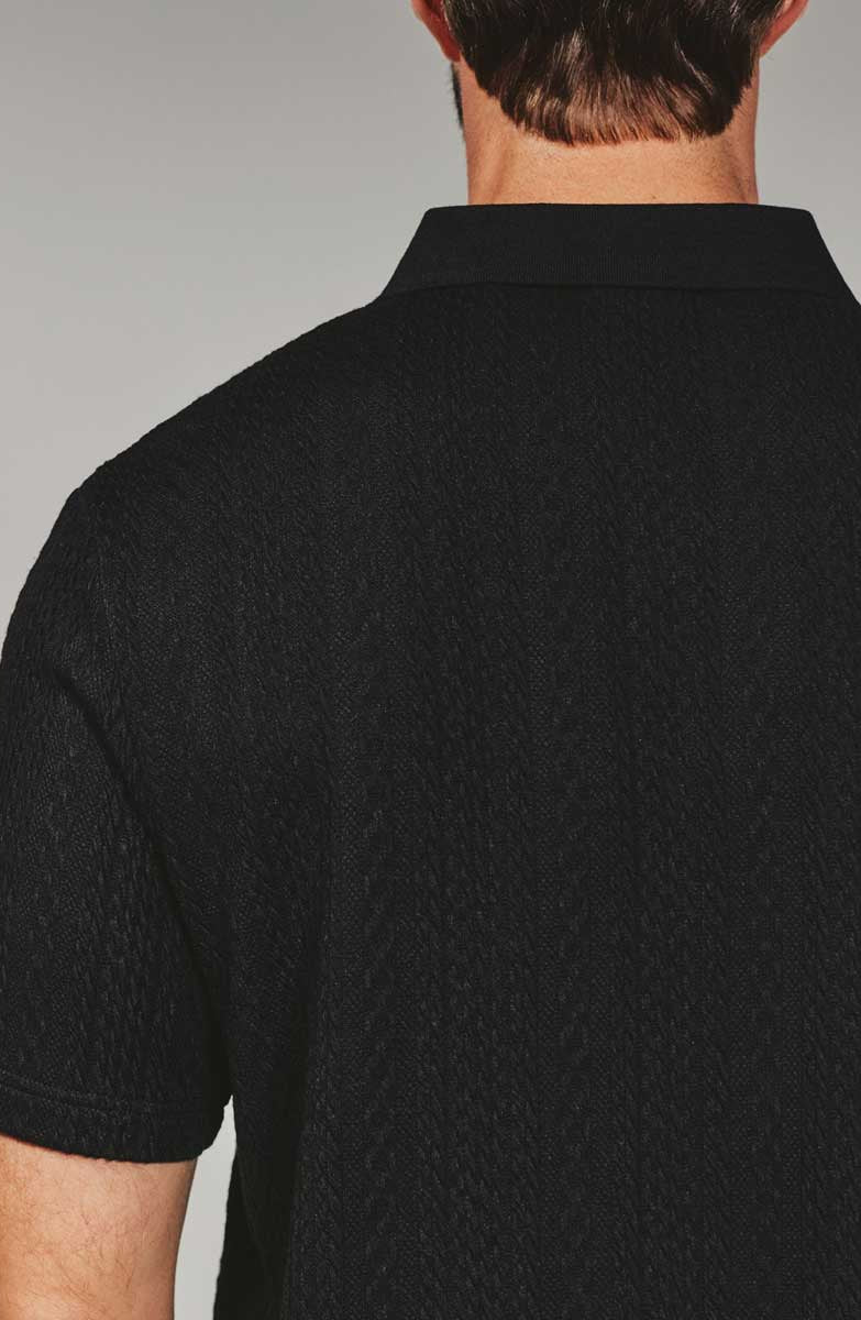 7Diamonds: Zayne Sweater Polo - BLACK