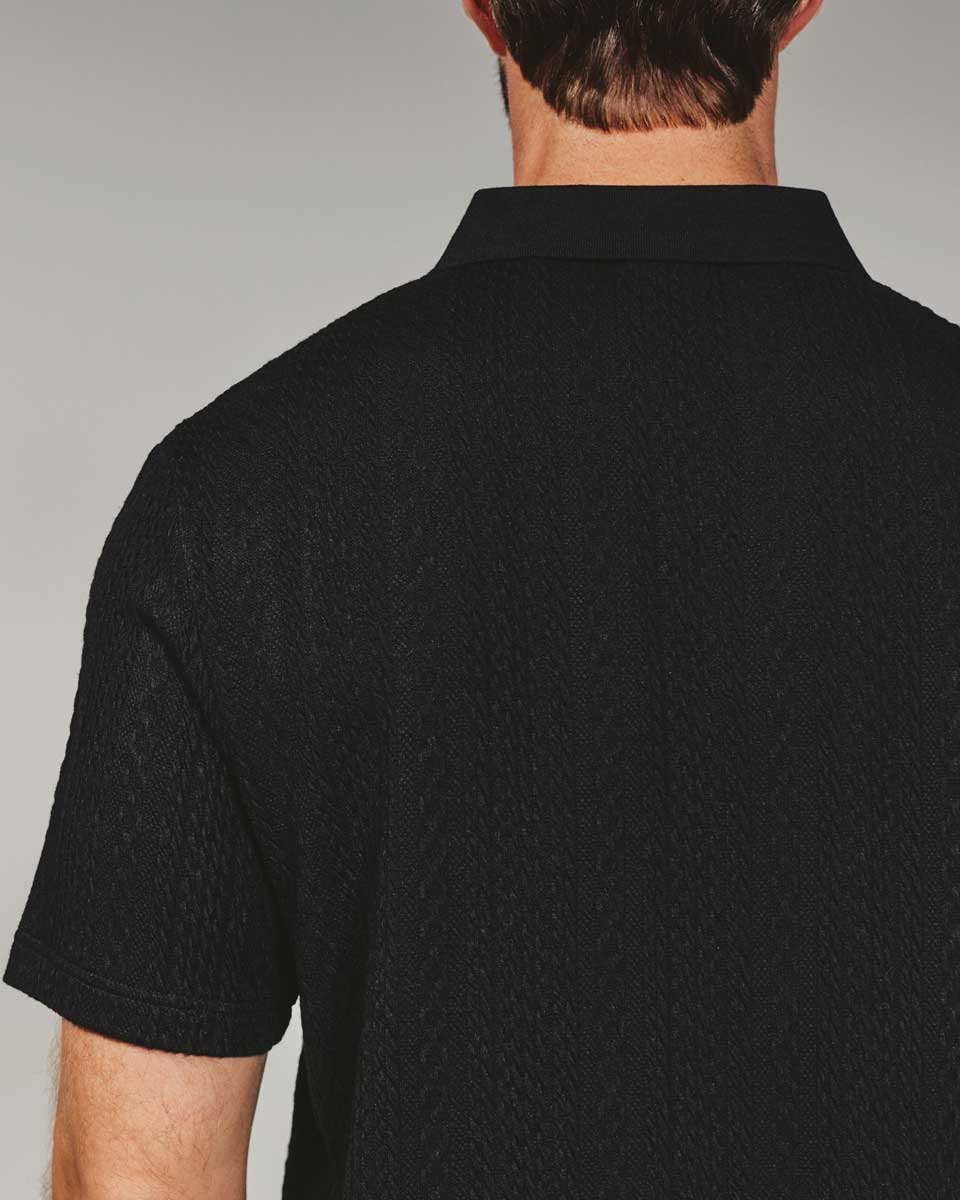 7Diamonds: Zayne Sweater Polo - BLACK