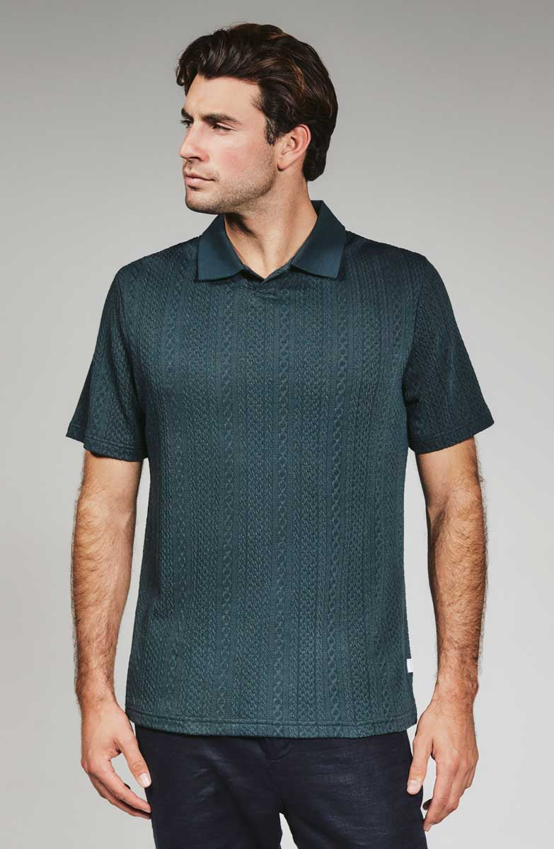 7 Diamonds: Zayne Sweater Polo - PTROLNVY