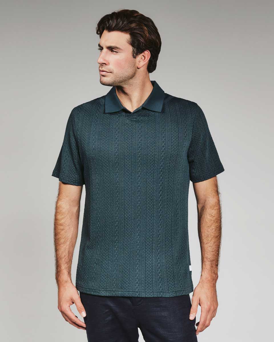 7 Diamonds: Zayne Sweater Polo - PTROLNVY