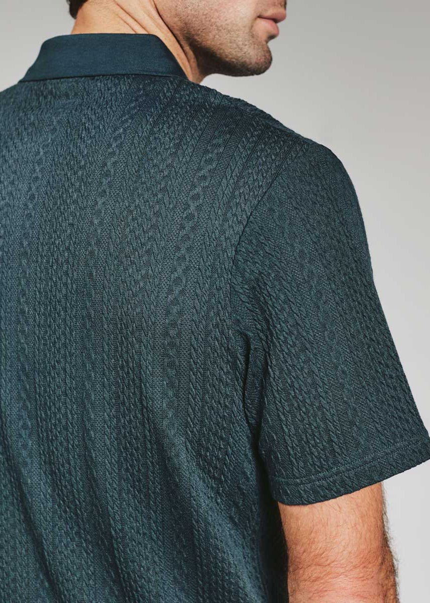 7Diamonds: Zayne Sweater Polo - PTROLNVY