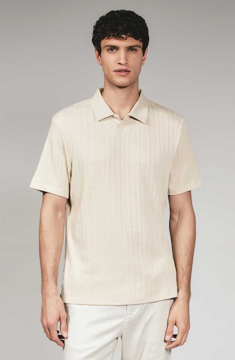 7Diamonds: Zayne Sweater Polo - TAUPE