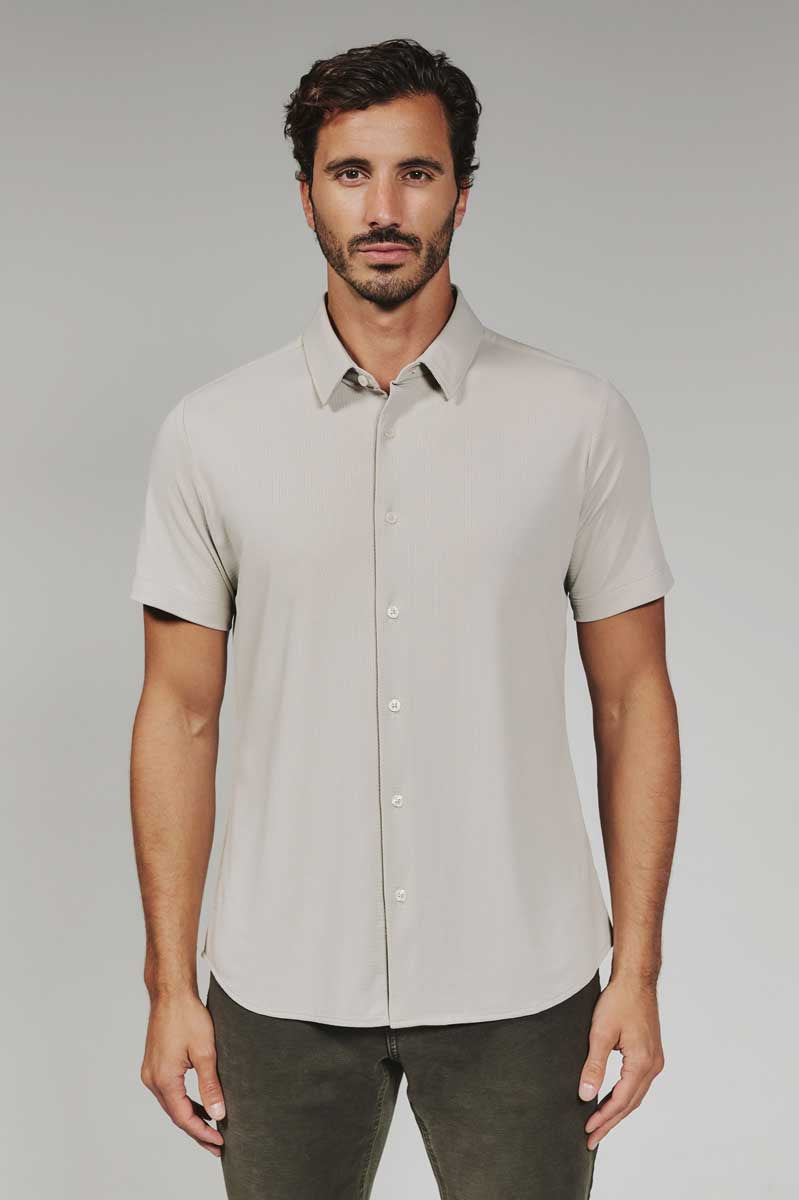7Diamonds: Aldridge Short Sleeve Shirt - SAND