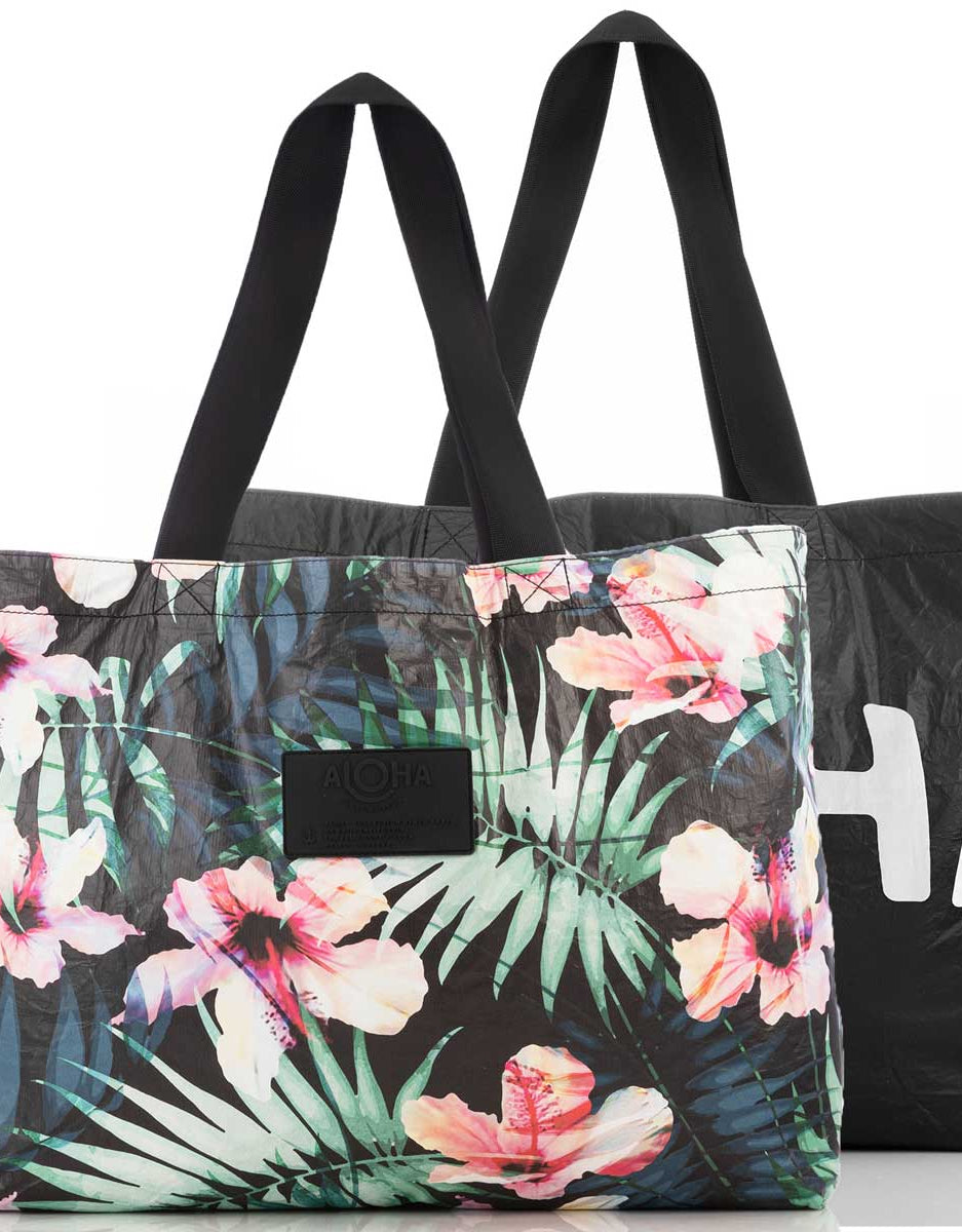Aloha Collections: Hibiscus Palm Holo Holo Reversible Tote