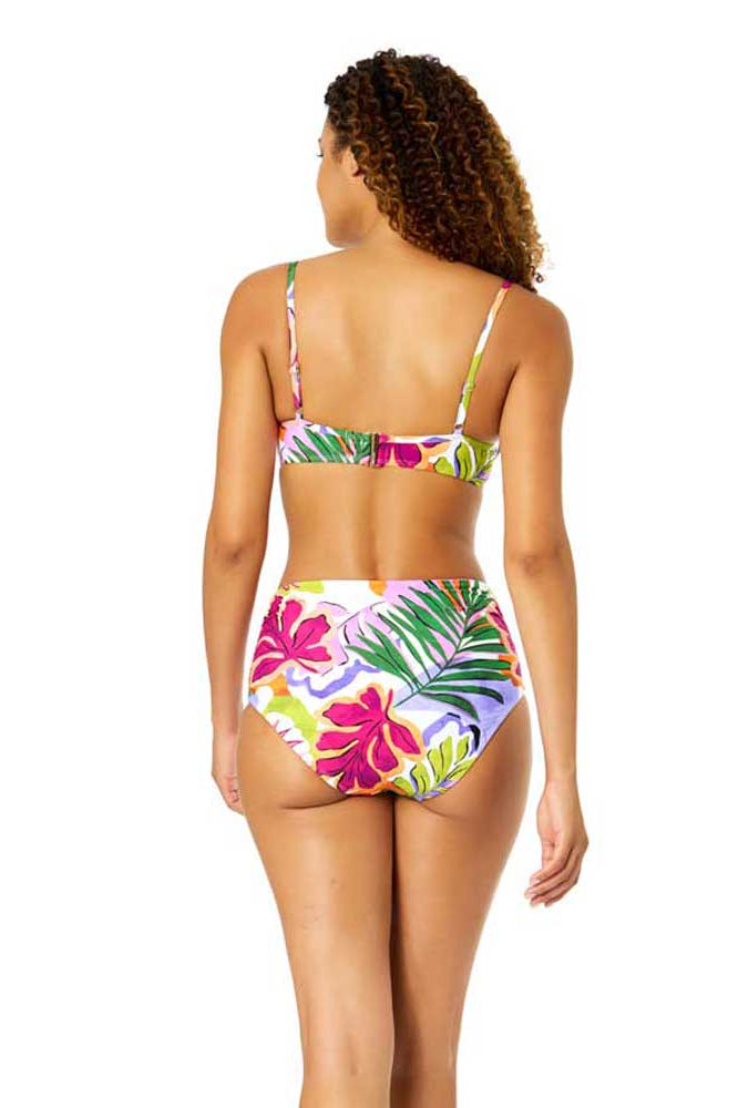 Anne Cole: Mod Tropical Shirred Underwire Bikini Top