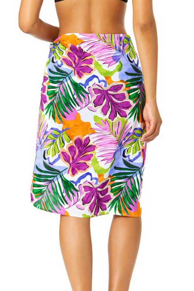 Anne Cole: Mod Tropical Tie Front Pareo Cover Up