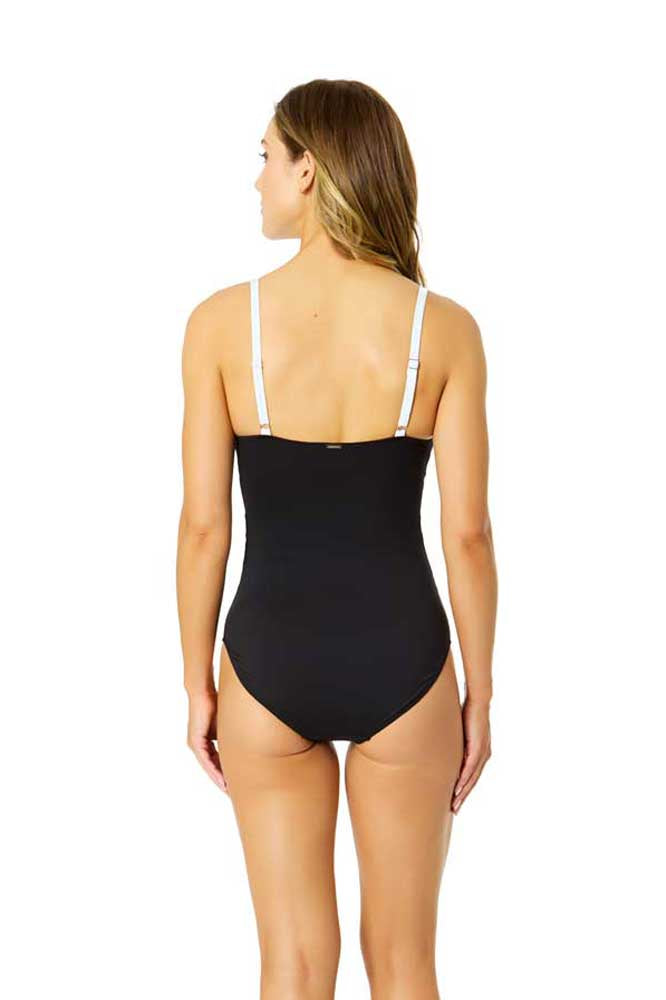 Anne Cole: One Piece Gabor Mesh Insert Swimsuit