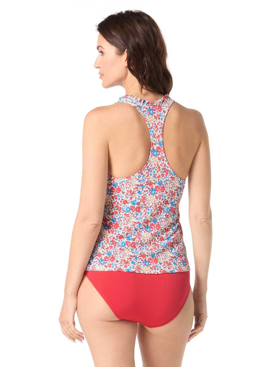Beach House: Bella Flora Pique Nina Racerback Tankini Top
