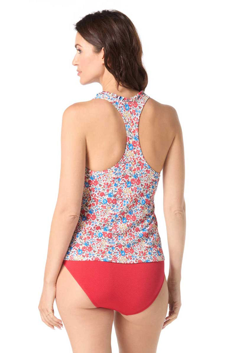 Beach House: Bella Flora Pique Nina Racerback Tankini Top
