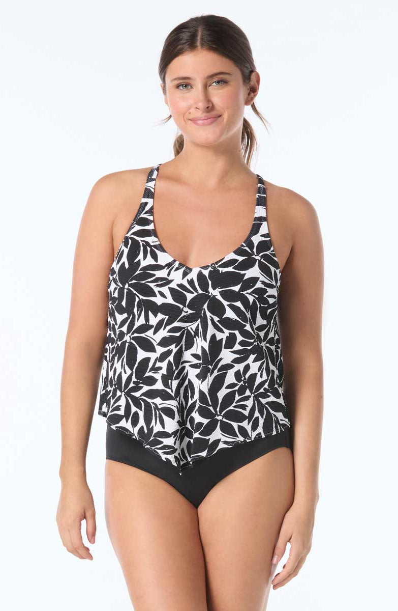 Beach House; Key West Nikki Pique Texture Scarf Tankini Top