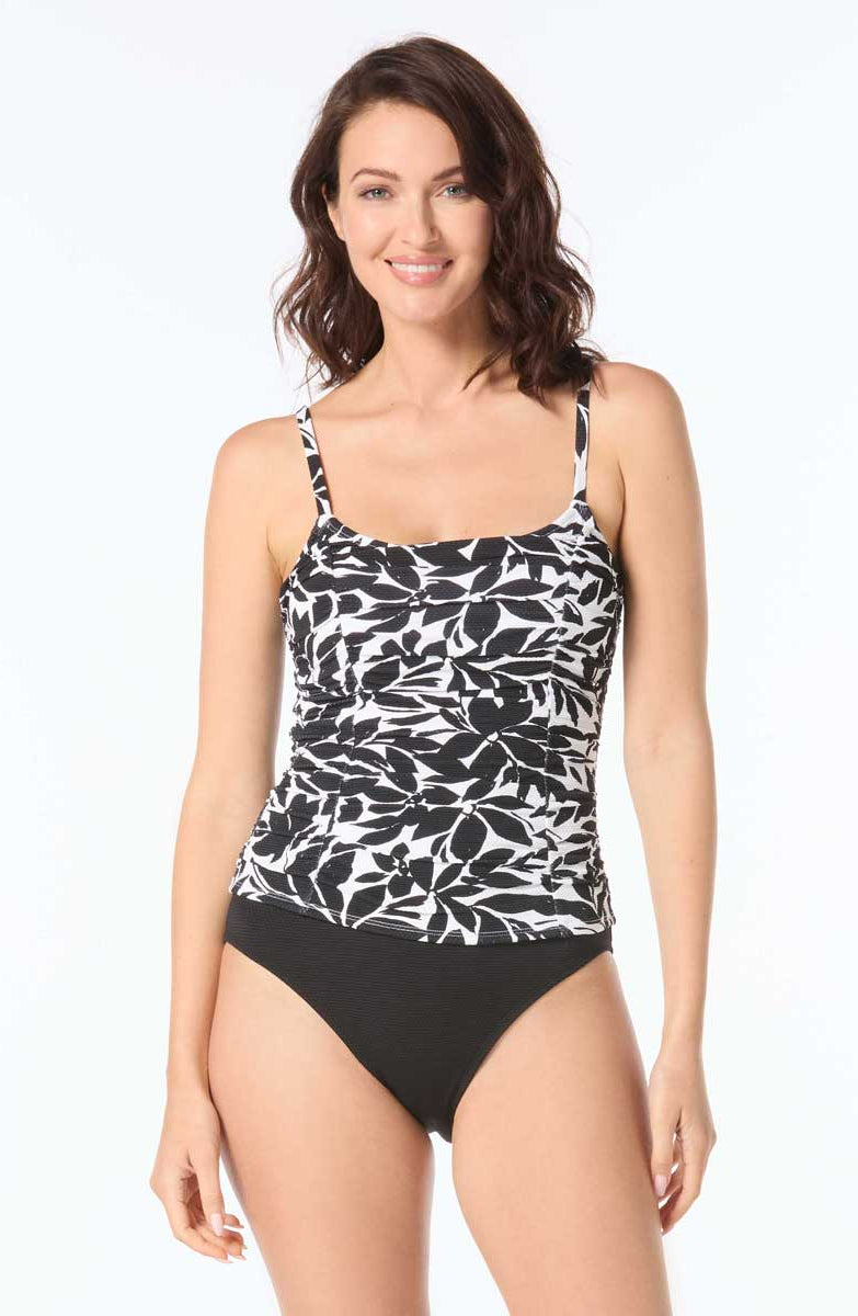 Beach House: Key West Sadie Pique Texture Ruched Underwire Tankini Top