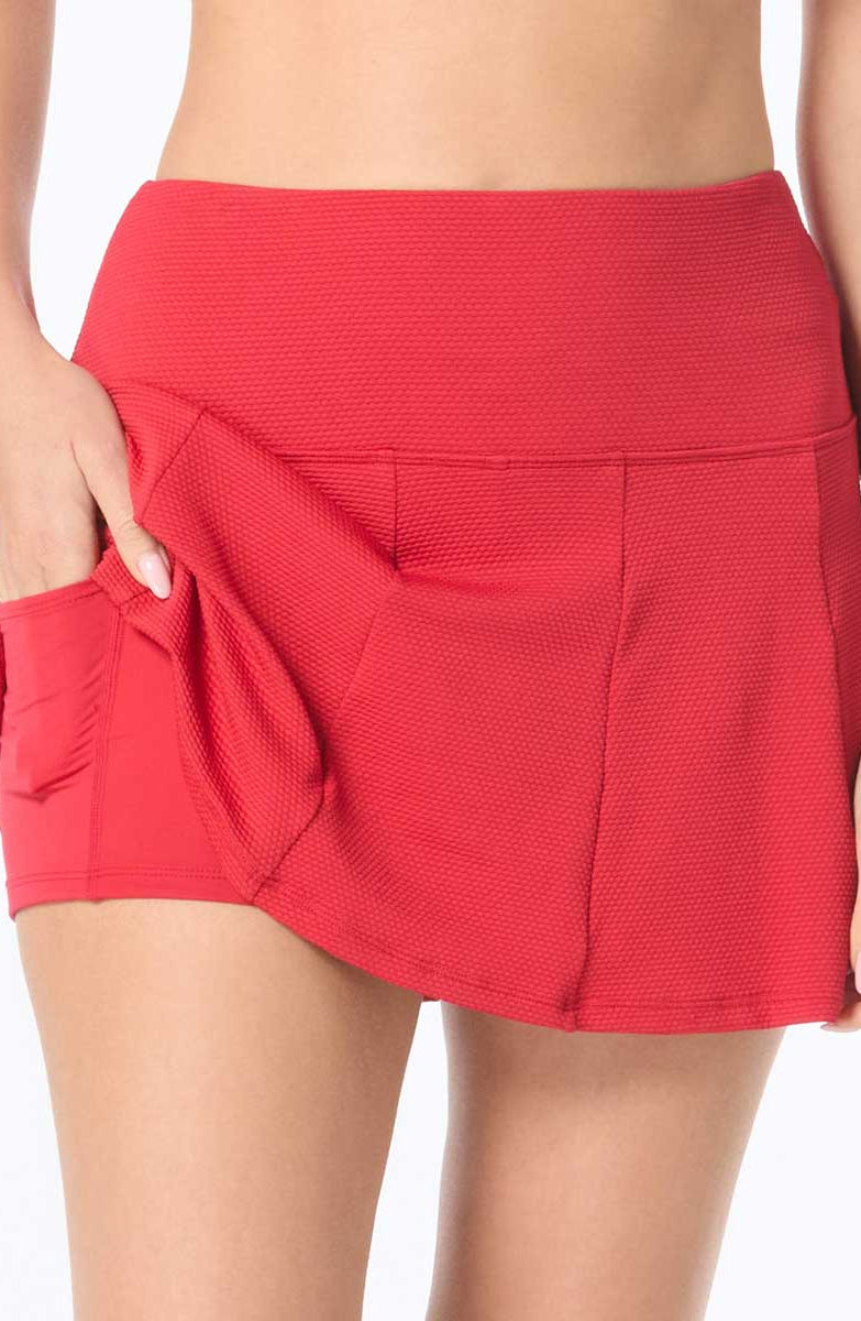 Beach House: Pique Solids Princess Seam Swim Skort