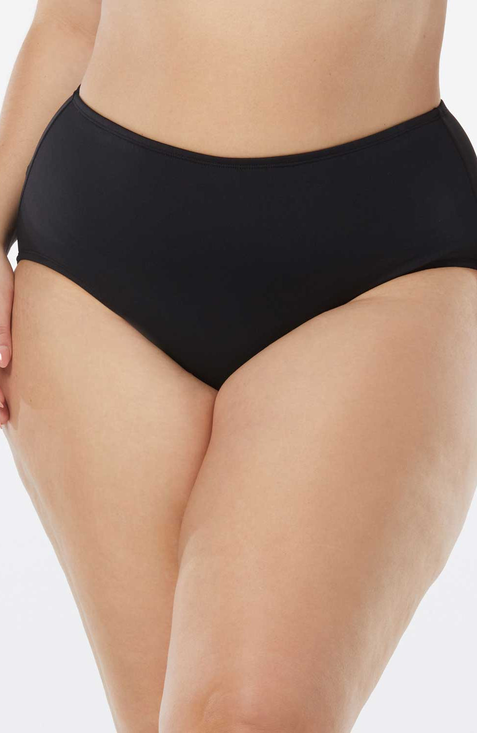 Beach House: Plus Size Beach Solids Chloe High Waist Bikini Bottom