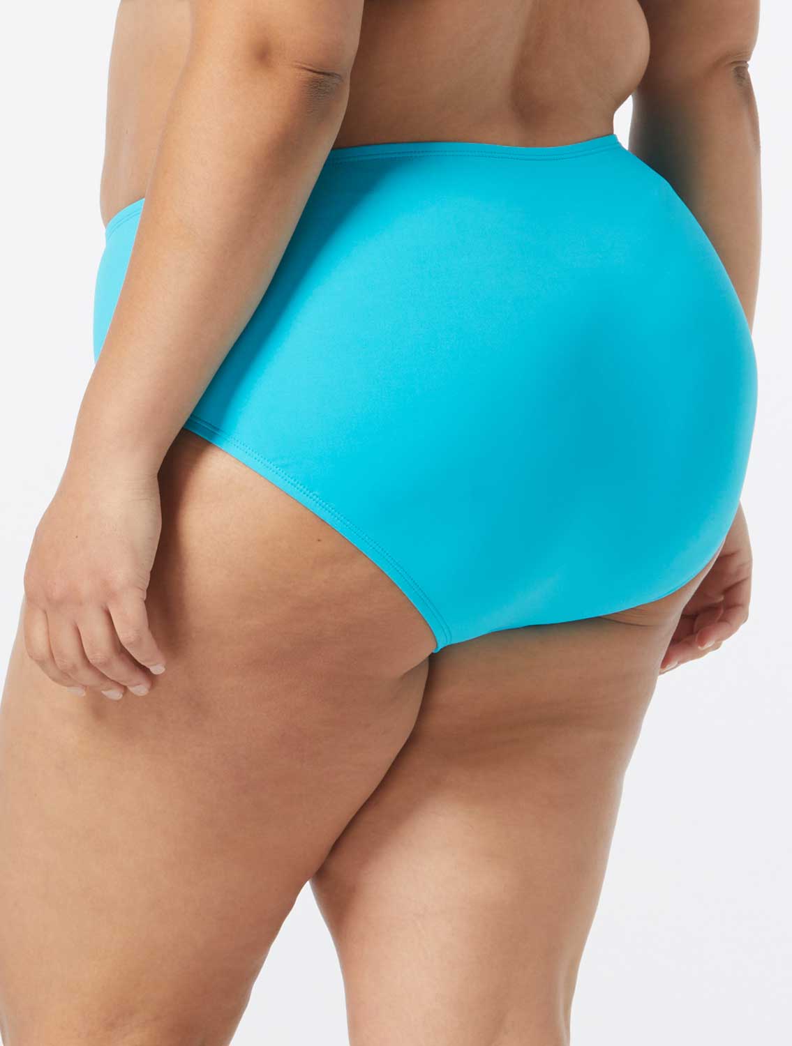 Beach House: Plus Size Beach Solids Chloe High Waist Bikini Bottom