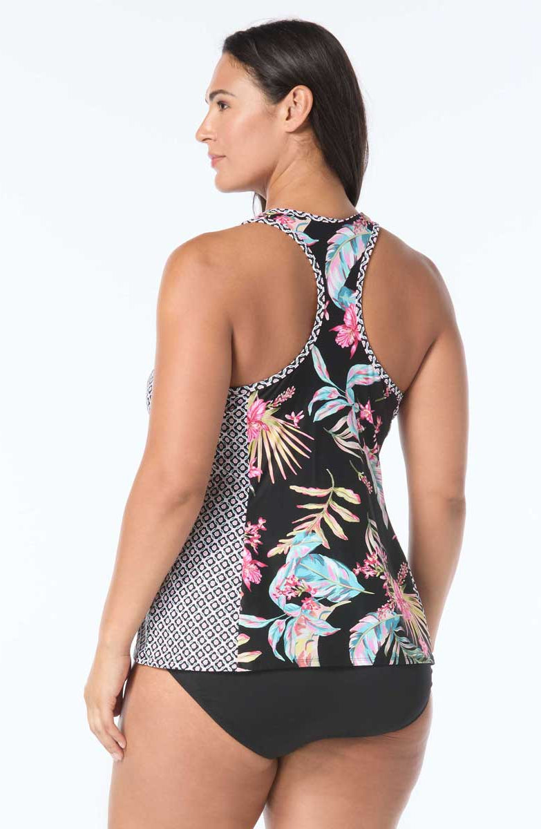 Beach House: Plus Size Endless Summer Erinna Racerback Tankini Top