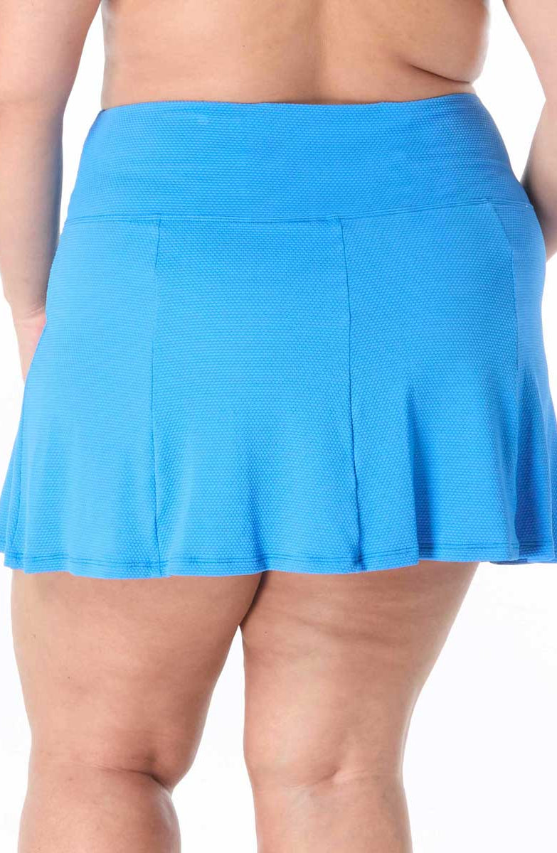 Beach House: Plus Size Olivia Pique Solid Princess Seam Skort - PERI