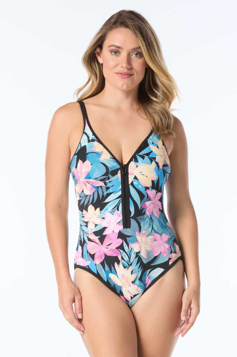 Beach House Sport: One Piece Wild Calypso Racy Swimsuit