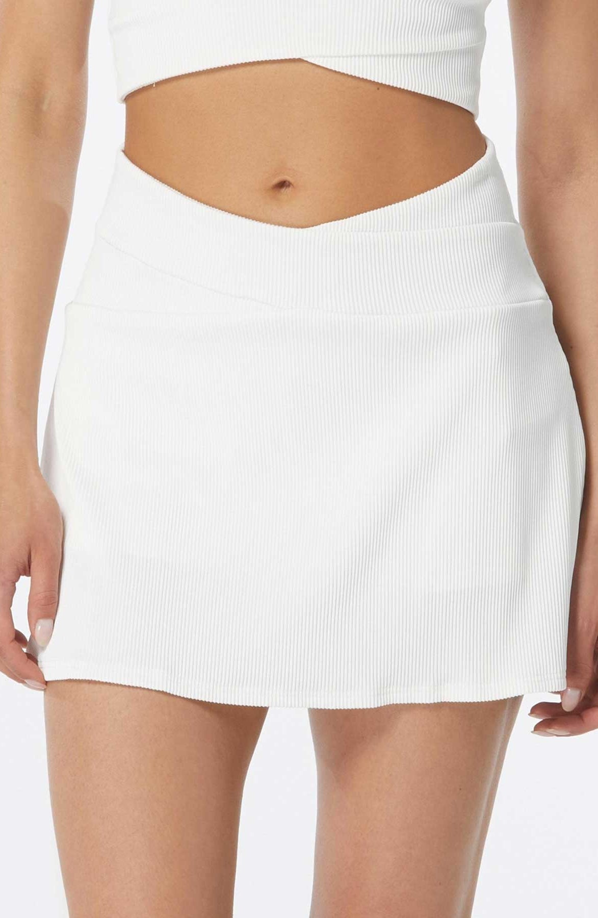 Beach House Sport: Ribbrd Solids Delia Swim Skort - WHITE