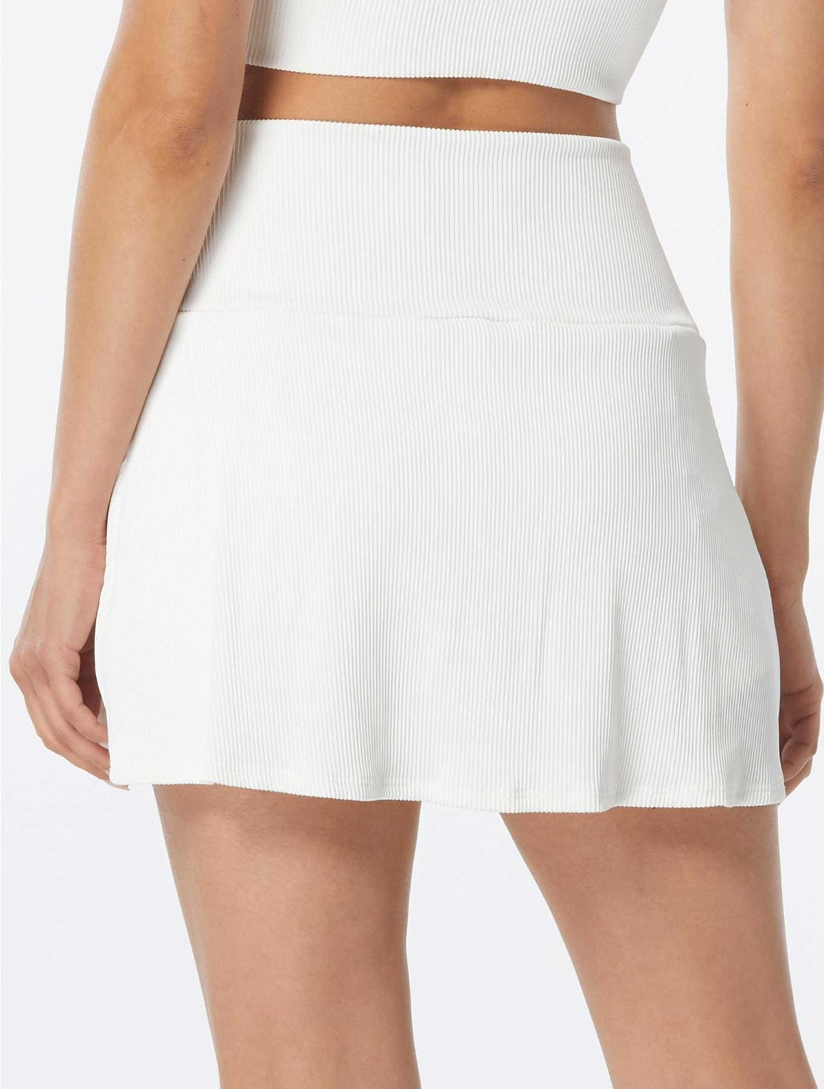 Beach House Sport Ribbed Solids Delia Swim Skort in White, alternate view