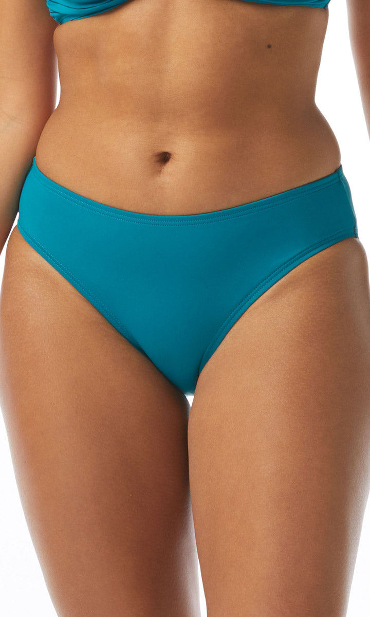 Beach House Sport: Solid Classic Bikini Bottom - LAGOON