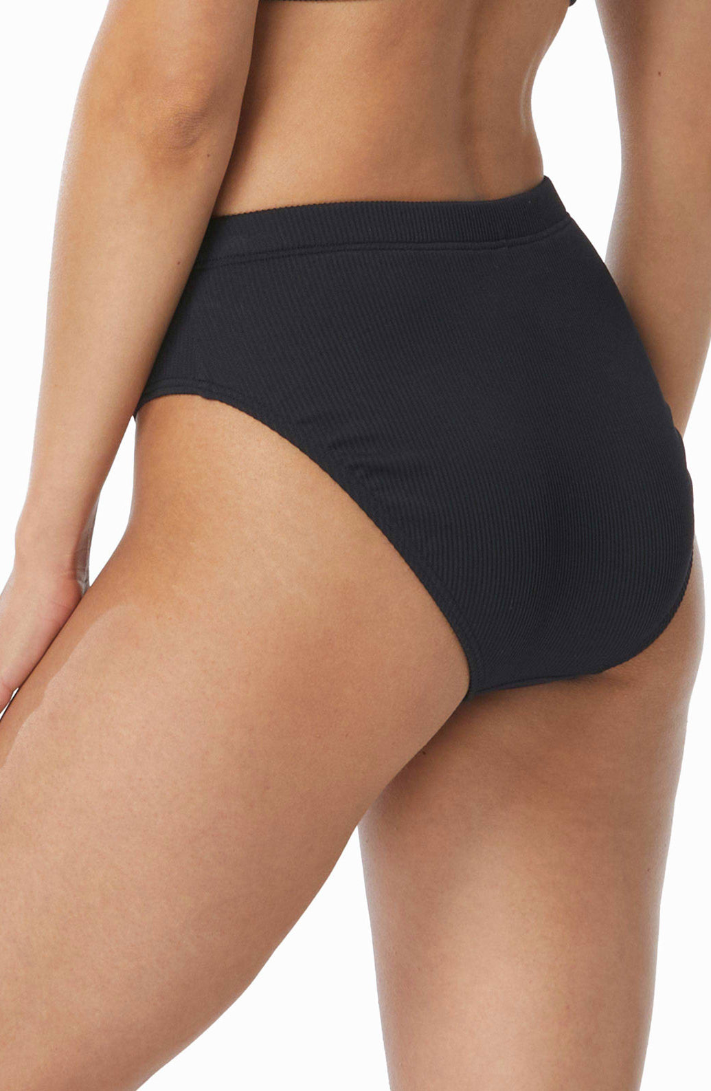 Beach House Sport: Solid Ribbed Bethany High Waist Bikini Bottom
