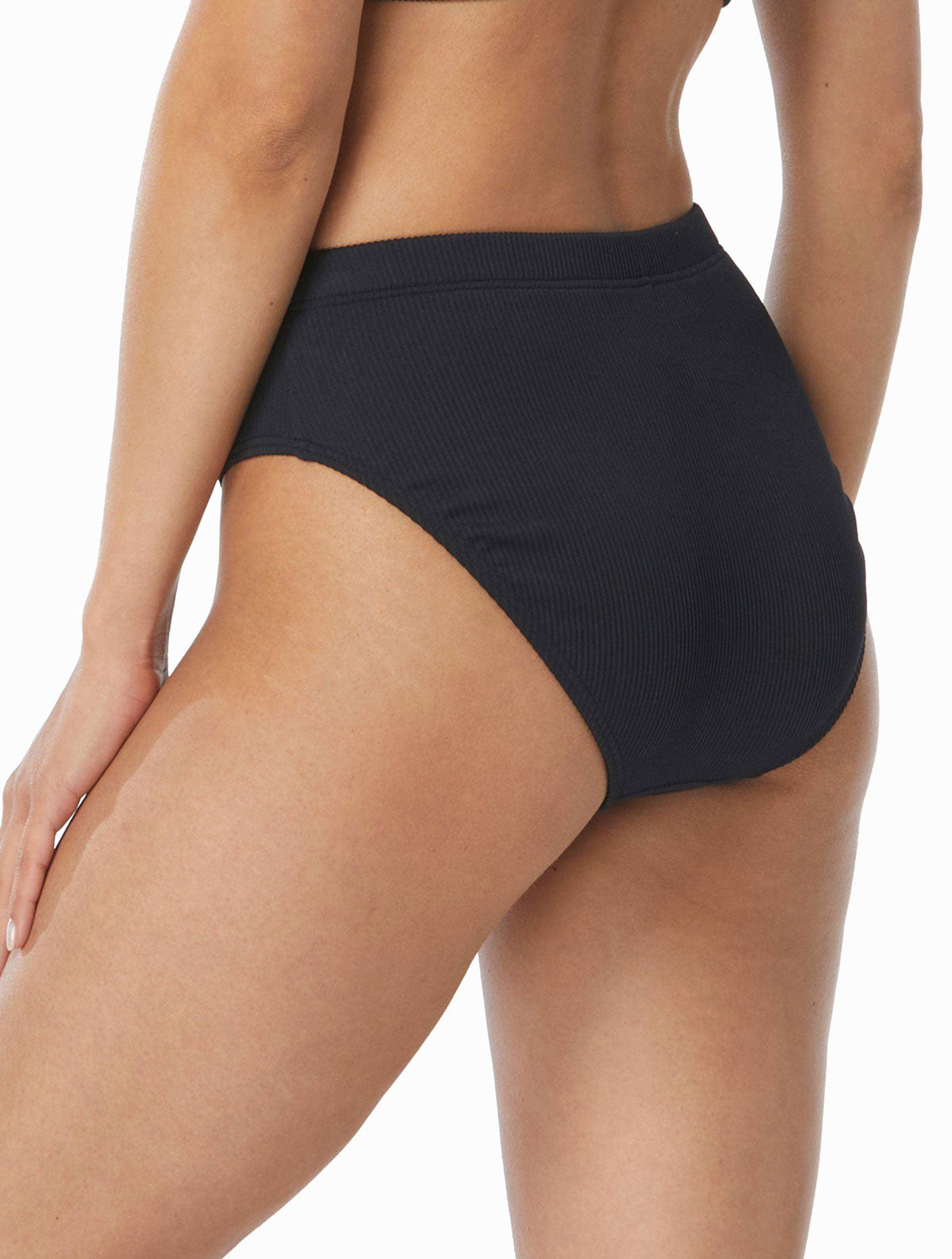 Beach House Sport: Solid Ribbed Bethany High Waist Bikini Bottom